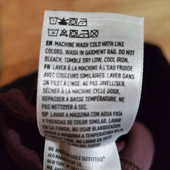 American Eagle Outfitters Pants Mens XS Burgundy Red Polyester Joggers - Picture 5 of 11